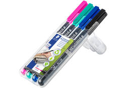 Viltstift Staedtler Lumocolor 317 permanent M set à 4 kleuren