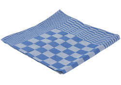Theedoek Cleaninq blok marine 65x65cm blauw