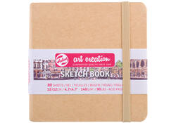 Schetsboek Talens Art Creation kraft 12x12cm 140gr 80vel