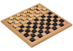 Damspel Longfield Games hout 30x30cm