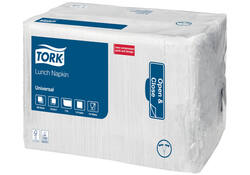 Lunchservet Tork 1-laags 33x33 500st wit 509300