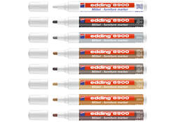 Viltstift edding 8900 meubel rond 1.5-2mm spierwit blister à 1 stuk