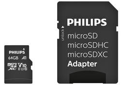 Geheugenkaart Philips micro SDXC Class 10 UHS-I U1 64GB