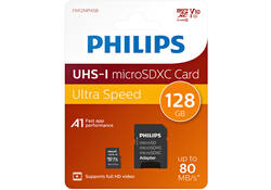 Geheugenkaart Philips micro SDXC Class 10 UHS-I U1 128GB