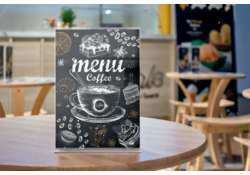 Infobord Nobo Premium Plus A4 acryl vrijstaand