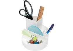 Pennenkoker MAULroundbox Blauwe Engel recycled 6 vaks wit