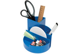 Pennenkoker MAUL roundbox Blauwe Engel recycled 6 vaks blauw