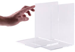 Boekensteun MAUL acryl 16x15x21cm set 2 glashelder