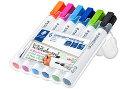 Viltstift Staedtler Lumocolor 351 whiteboard set à 6 stuks assorti