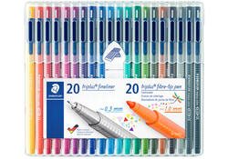Viltstift en fineliner Staedtler Triplus 323 en 334 assorti