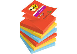 Memoblok Post-it Z-Notes R330 Super Sticky 76x76mm Playful 6 stuks