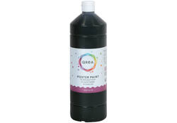 Plakkaatverf Qrea zwart 1000ml
