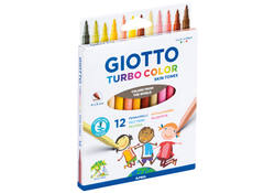 Viltstift Giotto Turbo Color skin tones 12 stuks