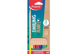 Kleurpotlood Maped Smiling Planet doos à 12 kleuren