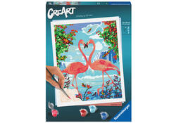 Schilderen op nummers CreArt Flamingo Love