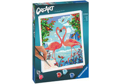 Schilderen op nummers CreArt Flamingo Love