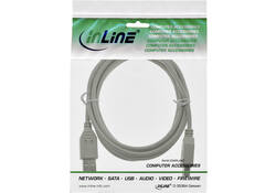 Kabel Inline verlengkabel USB-A 2.0 M-V 3 meter grijs