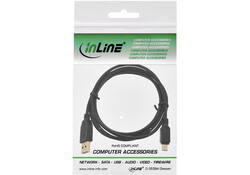 Kabel Inline USB-A USB mini-B 2.0 M 5pin 2 meter zwart