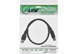Kabel Inline USB-A USB-B 3.0 M 1.5 meter zwart