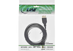 Kabel InlLne USB-A mini-B 2.0 platte kabel 2 meter zwart