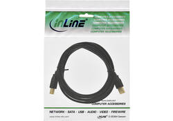 Kabel InLine USB-A USB-B 2.0 M 3 meter zwart
