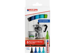 Viltstift edding 3000 rond 1.5-3mm set à 5 koele kleuren