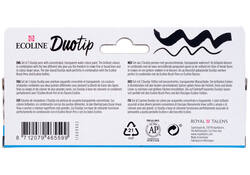 Duotip Talens Ecoline set à 3 stuks zwart en grijs