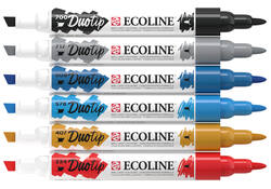 Duotip marker Ecoline urban landscape set 6 kleuren