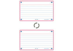 Flashcard Oxford 2.0 75x125mm 80vel 250gr lijn roze