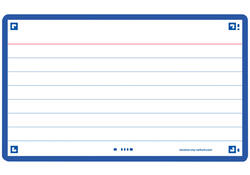 Flashcard Oxford 2.0 75x125mm 80vel 250gr lijn blauw
