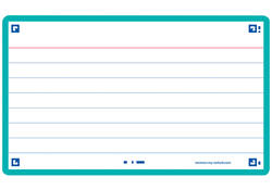 Flashcard Oxford 2.0 75x125mm 80vel 250gr lijn mint