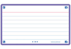 Flashcard Oxford 2.0 75x125mm 80vel 250gr lijn paars