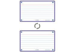 Flashcard Oxford 2.0 75x125mm 80vel 250gr lijn paars