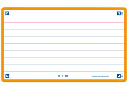 Flashcard Oxford 2.0 75x125mm 80vel 250gr lijn oranje