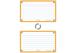 Flashcard Oxford 2.0 75x125mm 80vel 250gr lijn oranje