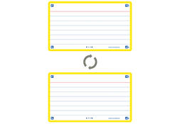 Flashcard Oxford 2.0 75x125mm 80vel 250gr lijn geel