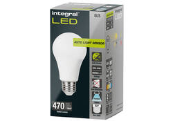 Ledlamp Integral E27 5000K koel wit 4.8W 470lumen dag/nacht sensor