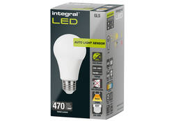 Ledlamp Integral E27 2700K warm wit 4.8W 470lumen dag/nacht sensor