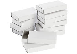 Luciferdoosjes Folia groot 110x60x20mm 12 stuks wit