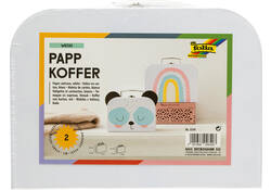 Koffer Folia set à 2 stuks 23x15x6.5cm en 18x13x6cm wit