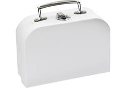 Koffer Folia set à 2 stuks 23x15x6.5cm en 18x13x6cm wit