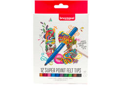 Kleurstift Bruynzeel Teens Superpoint set à 12 kleuren