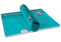 Pennenetui Oxford rond turquoise