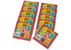 Vouwkartons vierkant 20x20cm 105gram assorti