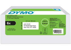 Etiket Dymo LabelWriter adressering 25x54mm 6 rollen á 500 stuks wit