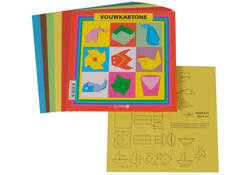 Vouwkartons vierkant 16x16cm 105gram assorti