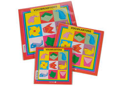 Vouwkartons vierkant 16x16cm 105gram assorti