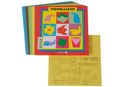 Vouwblaadjes vierkant 12x12cm 65gram assorti