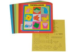 Vouwblaadjes vierkant 16x16cm 65gram assorti