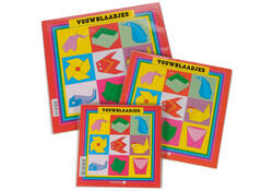 Vouwblaadjes vierkant 20x20cm 65gram assorti